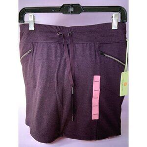 Tangerine drawstring elastic waist pockets knit tennis skort purple NEW Small